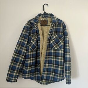 Outdoor Life Plaid Flannel Shirt Flap Pocket Heavyweight Button Up Men M